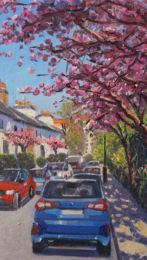 Cherry blossom London by Roberto Ponte
