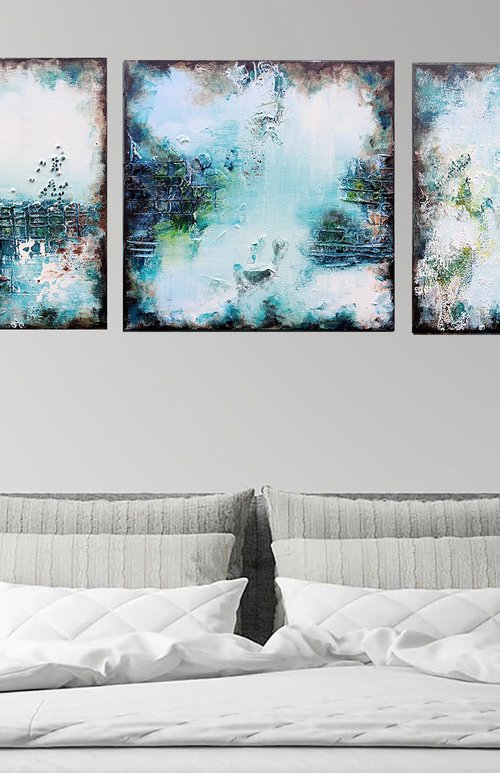 Ambient Odyssey Triptych by Susan Wooler