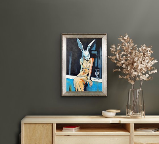 In Sauntered A Tall Rabbit