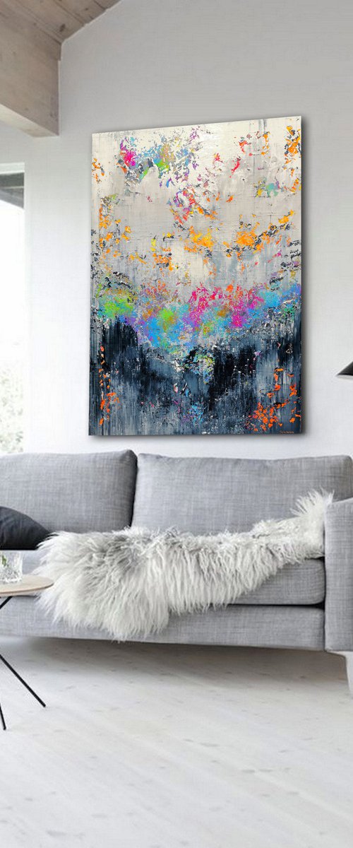 150x100cm. / abstract painting / Abstract 1258 by Alex Senchenko