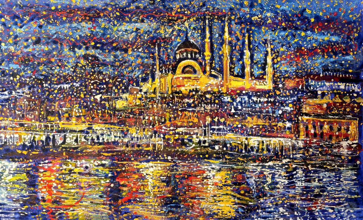 Bosphorus at Starry Night by Alex Solodov