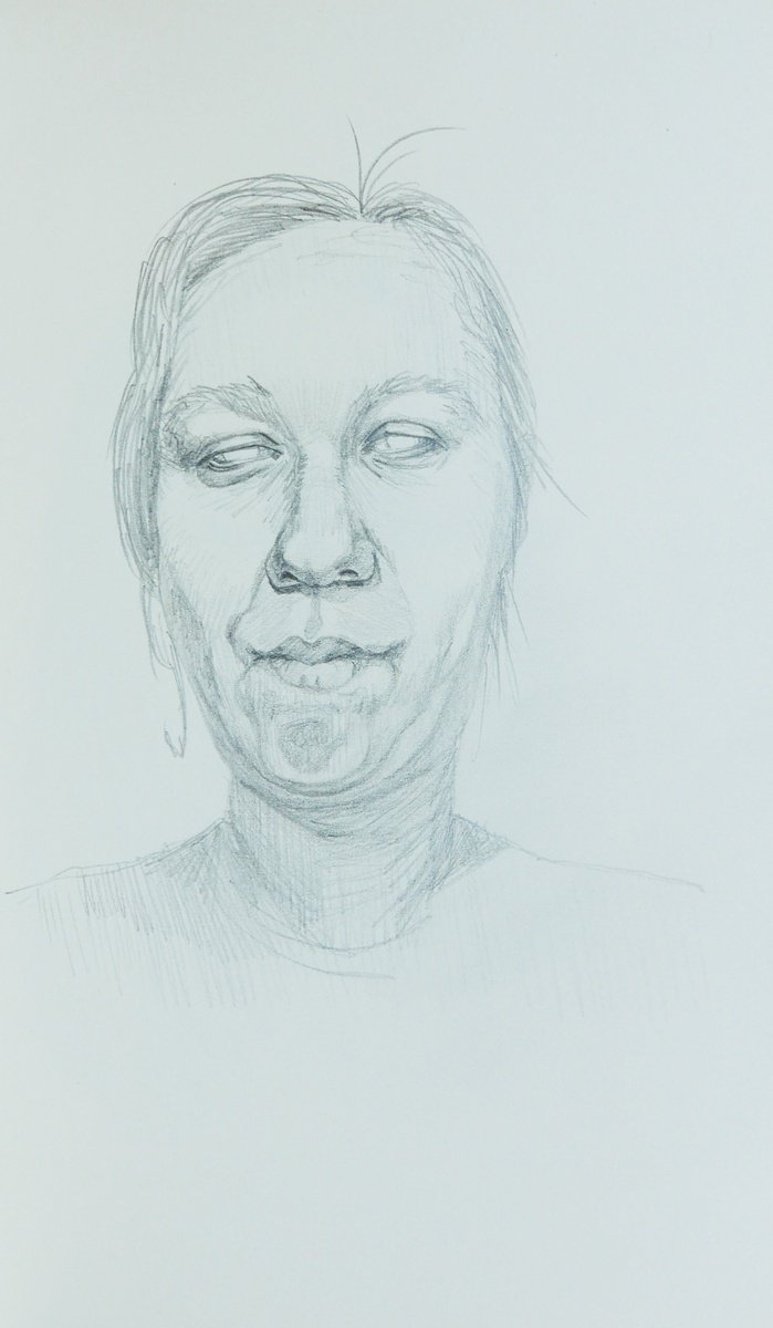 Face sketch July 21 by Karina Danylchuk