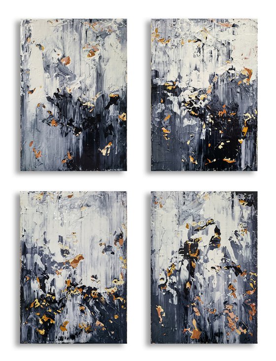 Abstract Painting / Set of 4 / Abstract S2302