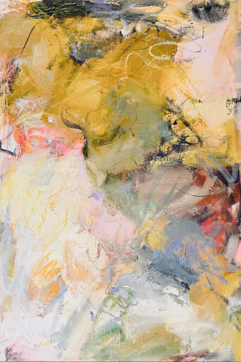 Abstract Oil Painting By Tatyana Bolivar, 24 X 36", - Wild Harmony - ?, Original Artwork