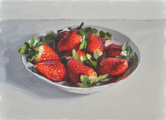 Strawberries in a plate