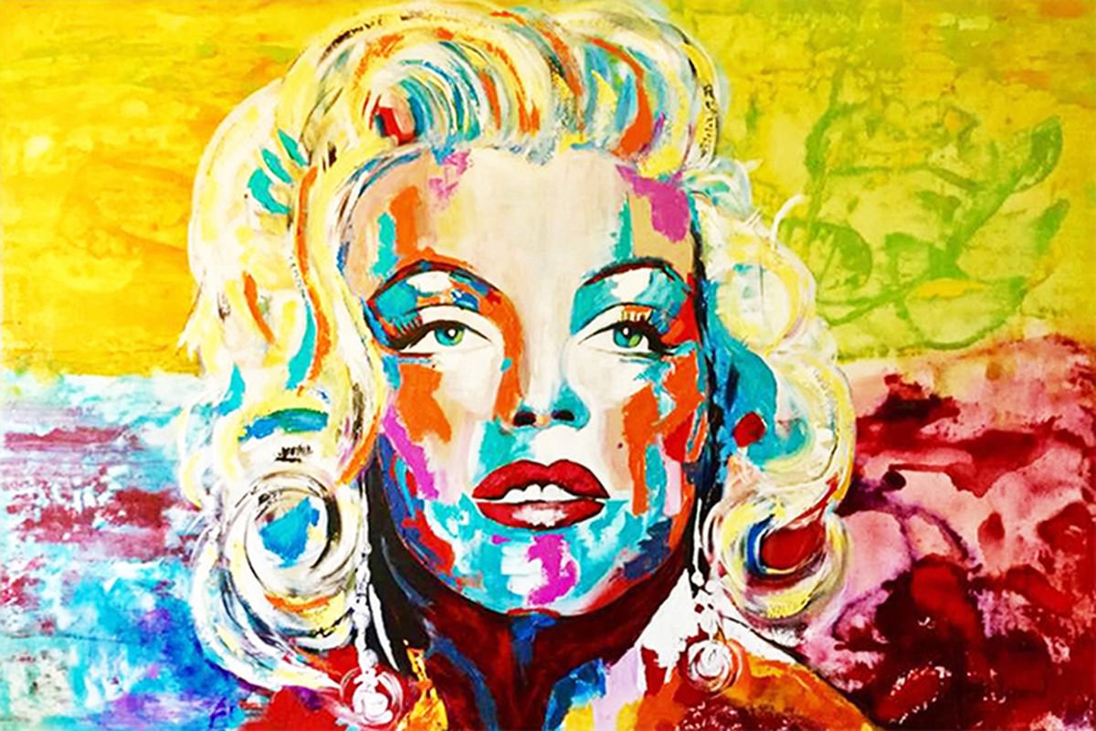 Marilyn MONROE Painting Wall Art, Pop Art, 60