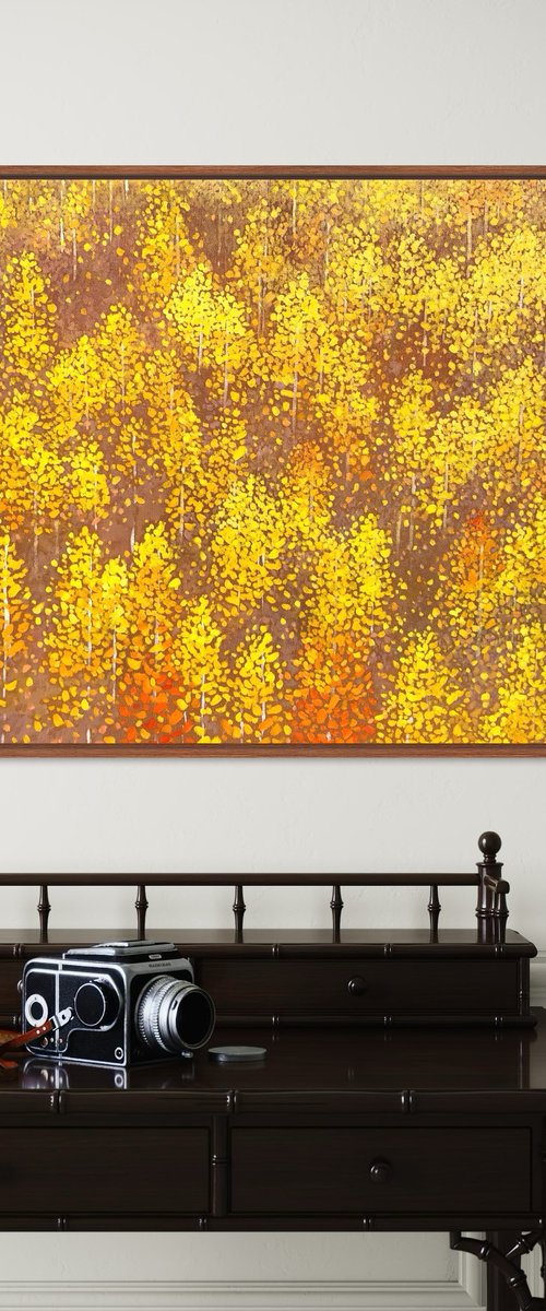 Golden autumn by Volodymyr Smoliak