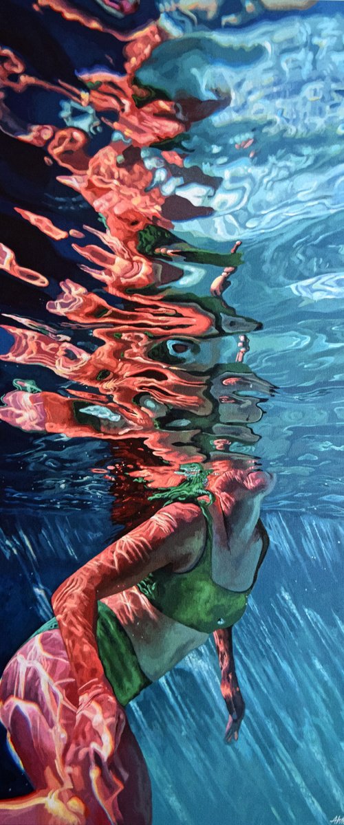 Flare - Water Painting by Abi Whitlock