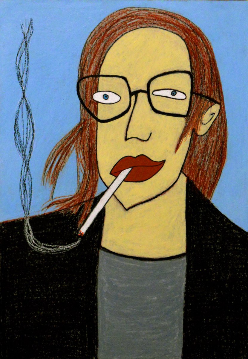 Portrait with glasses by Ann Zhuleva