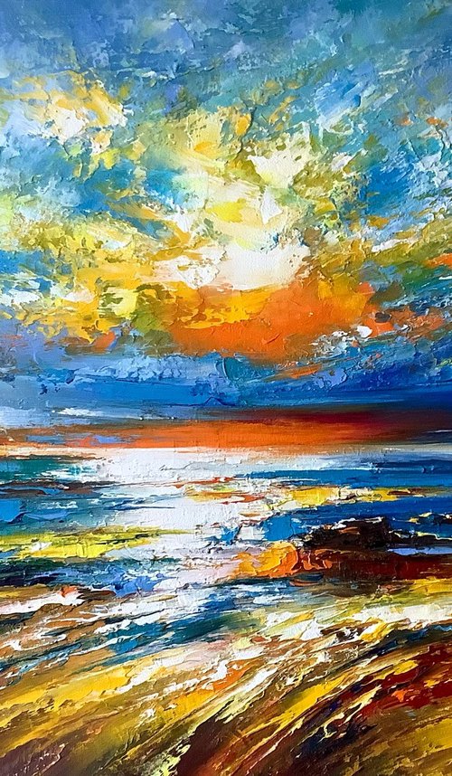 Flight over water by Olena Romanenko