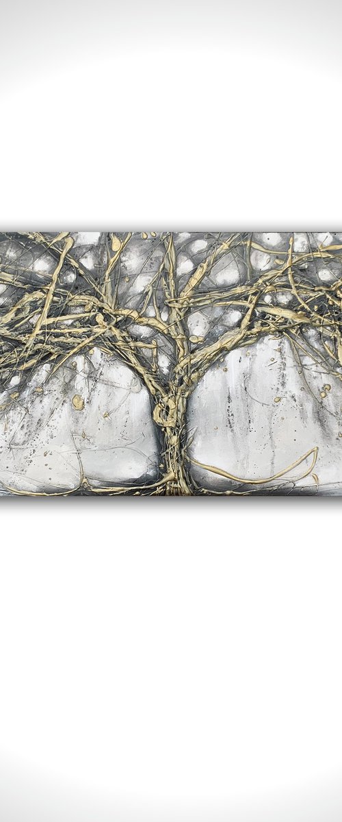 XL Tranquil Gold Tree by Carol Wood