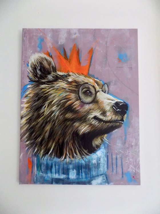 Bear painting called 'Birthday Bear'