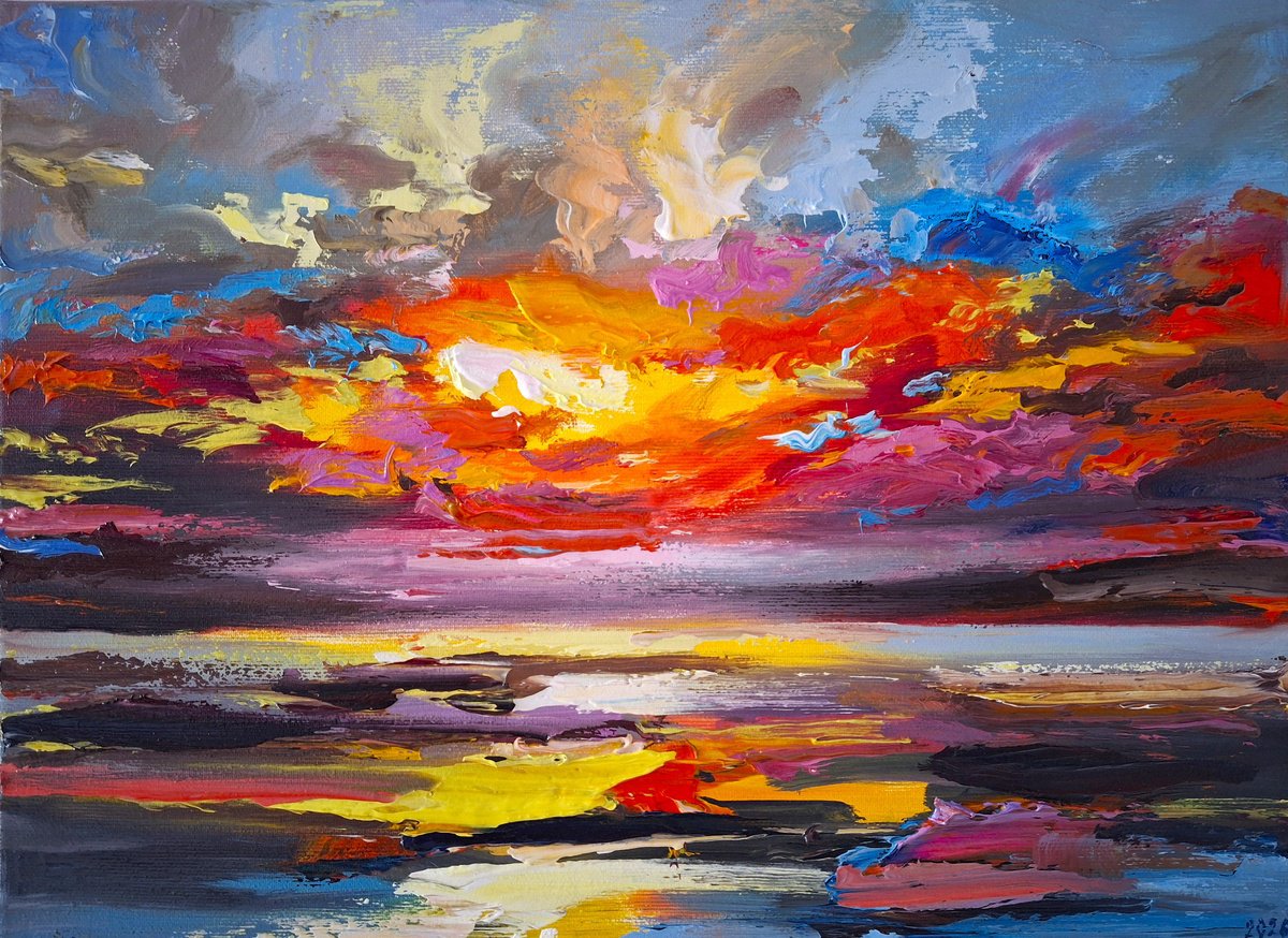 Pulse Of The Horizon By Andrej Ostapchuk, 16 X 12, Artwork For Sale On Artfinder