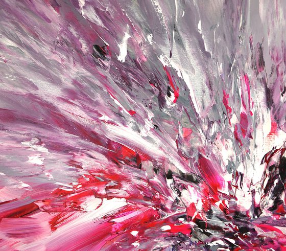 Anthracite And Pink Abstraction L 1