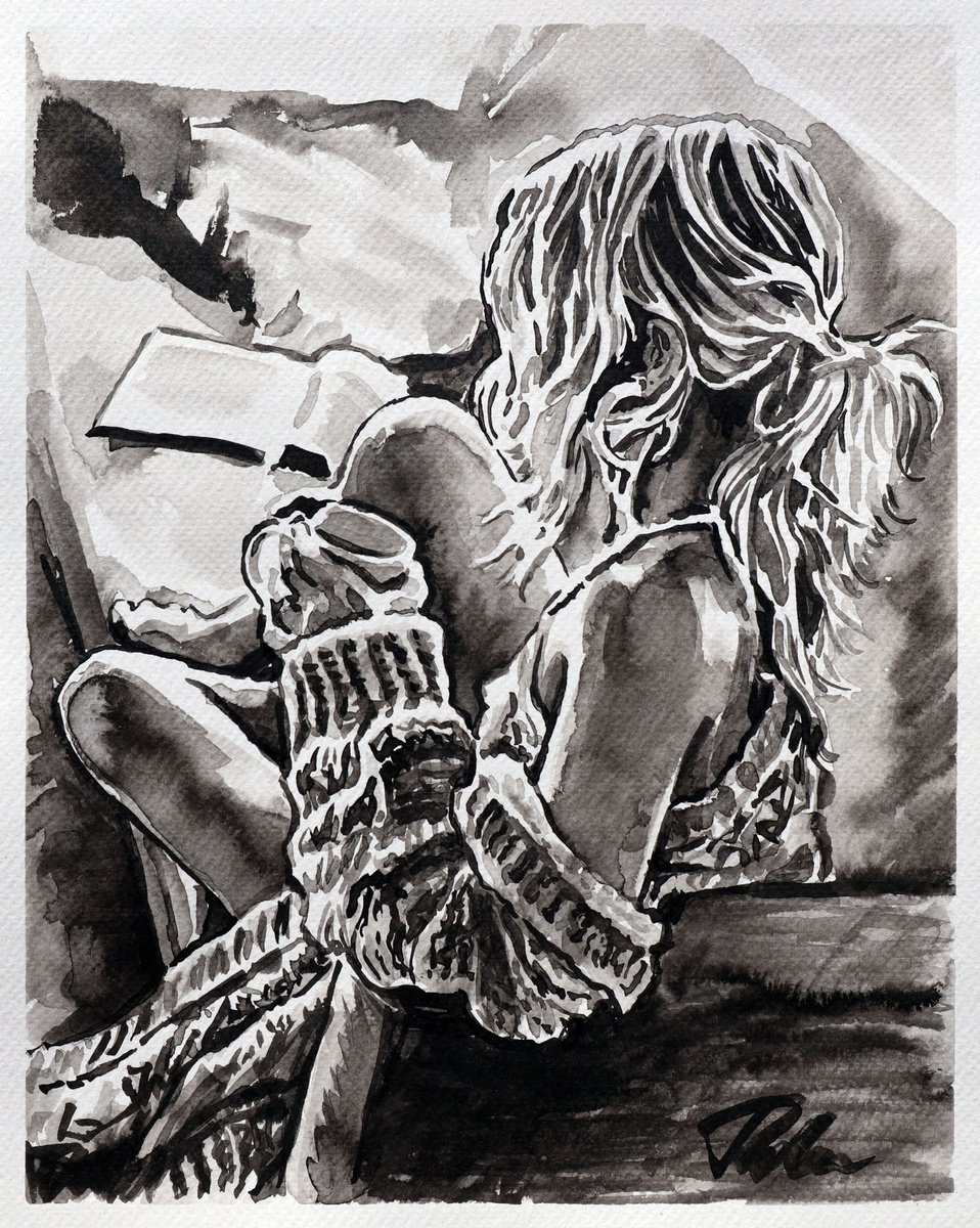 Urban And Pop Ink Drawing , Nice Memories By Tashe, 9 X 12, Artwork For Sale On Artfinder