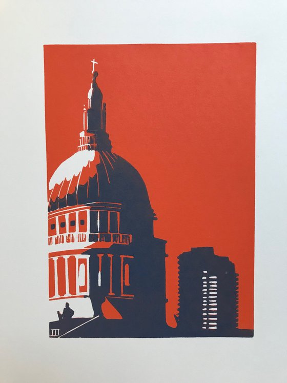 St Paul's Cathedral with Barbican (orange)