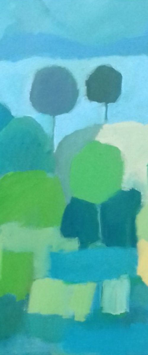 Abstract Hampshire Landscape III by Jan Rippingham