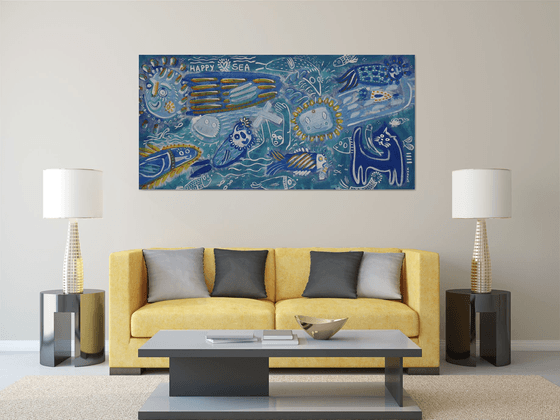 HAPPY SEA (in a cat´s dream) 100x205cm