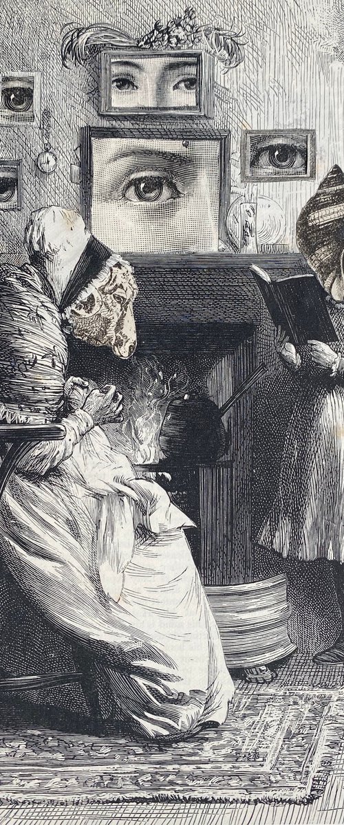 Reading to Grandmother by Tudor Evans