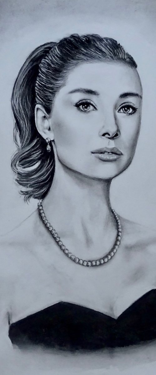 Audrey Hepburn by Mel Davies Original Art