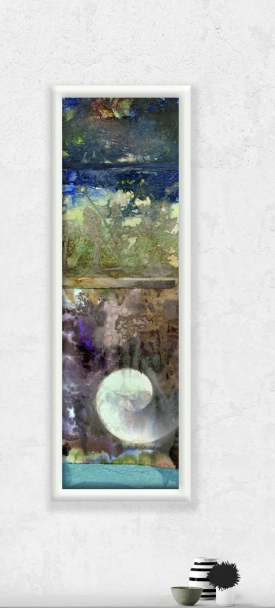Abstract Painting By Kathy Morton Stanion, 29 X 9", Nature