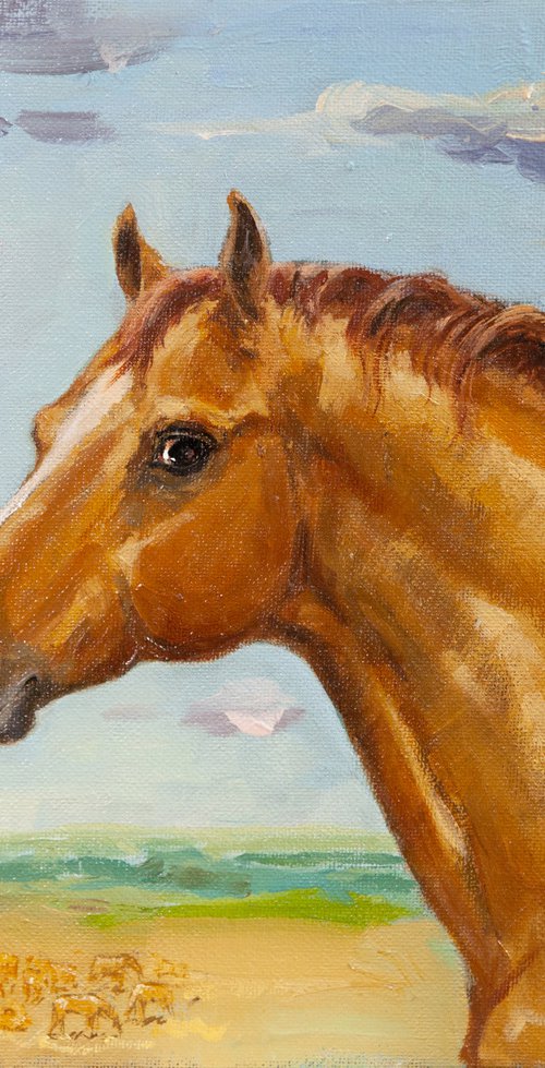 "Golden stallion" by Fefa Koroleva