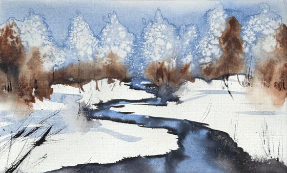 Winter day in the forest