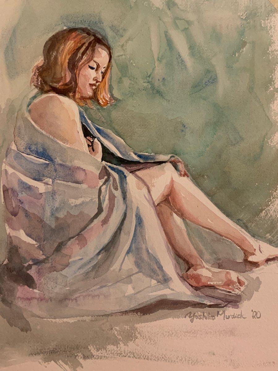 Impressionistic Watercolour , Erika Iii By Yoshiko Murdick, 16 X 20, Artwork For Sale On Artfinder