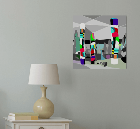 Magical Totems (pop art, landscape)