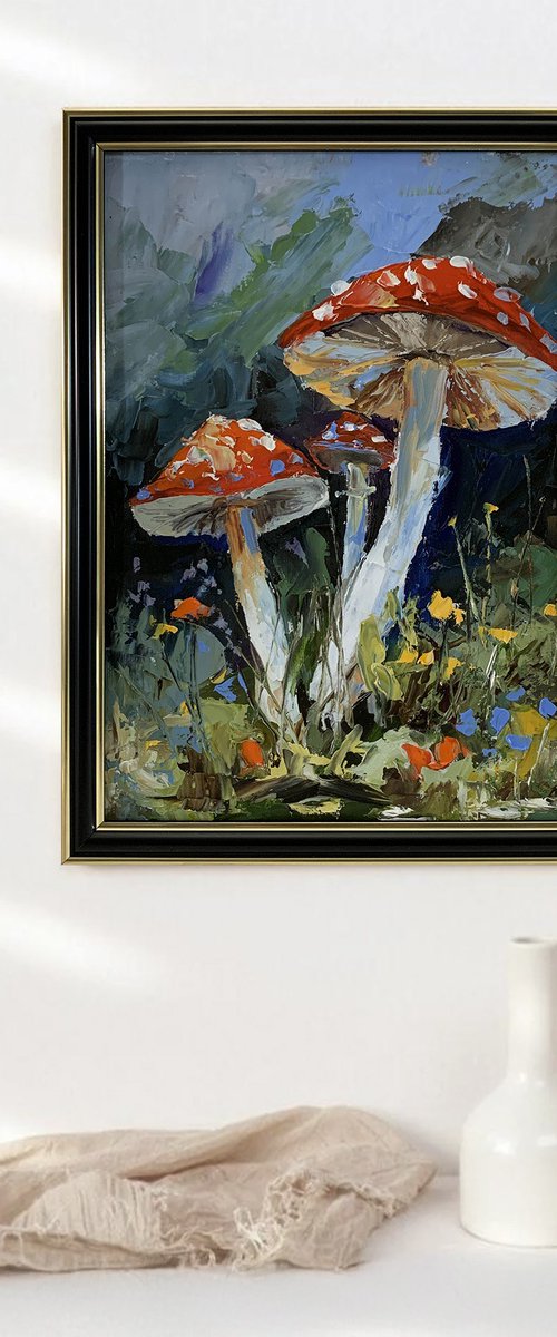 Fly agaric.Mushrooms landscape by Vita Schagen