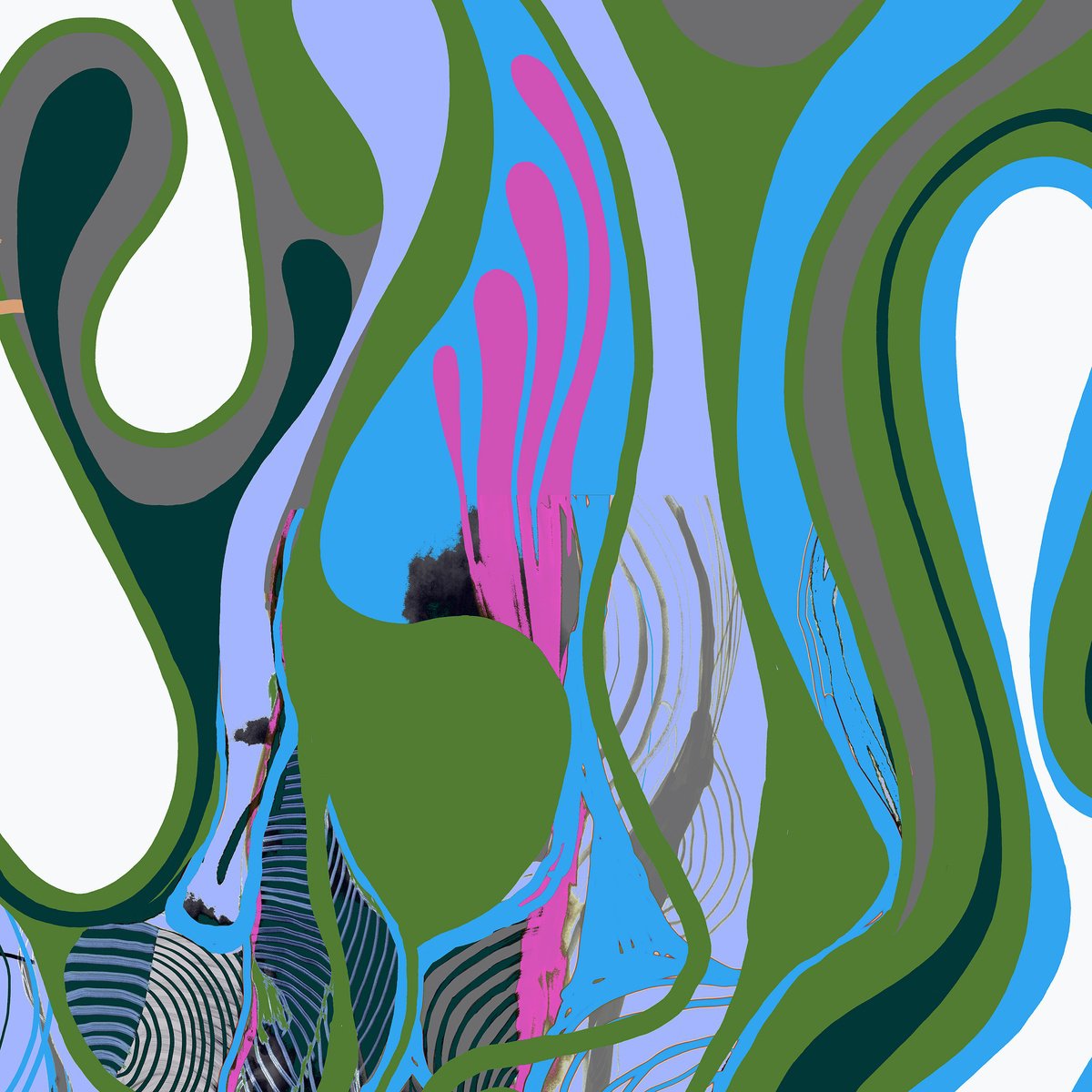 Abstract Giclee Print By Alasdair Willis, 16 X 23, Apron Strings, Original Artwork