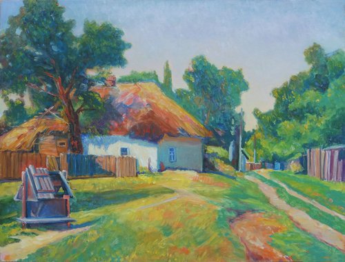 Grandmother's hut by Vyacheslav Onyshchenko