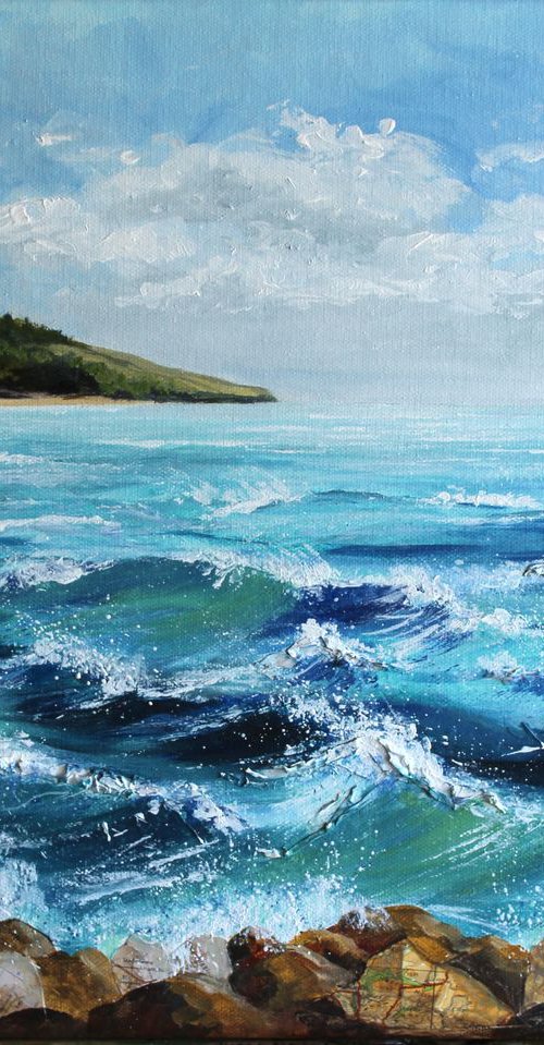 A Lively Sea on a Sunny Day by Valerie Jobes