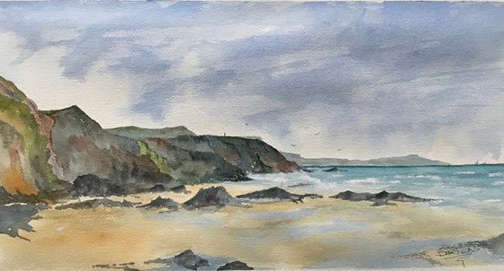 Cliffs and Beach at Porthtowan