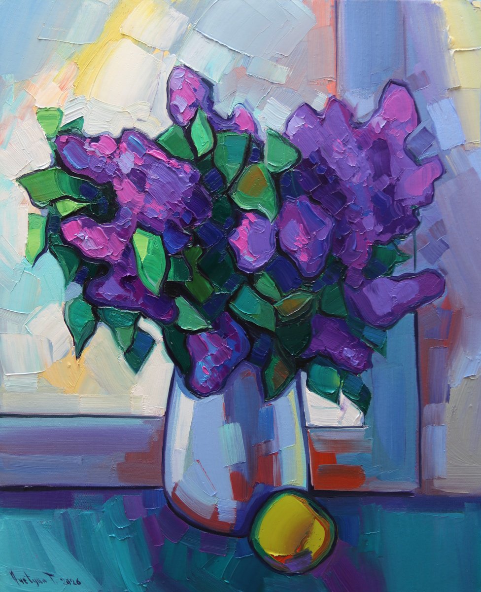 Lilac Flowers By Tigran Avetyan, 18 X 22, Artwork For Sale On Artfinder