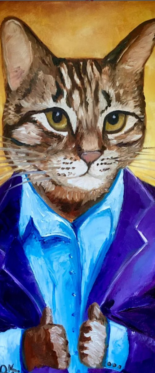 Troy The  Cat smart by Olga Koval