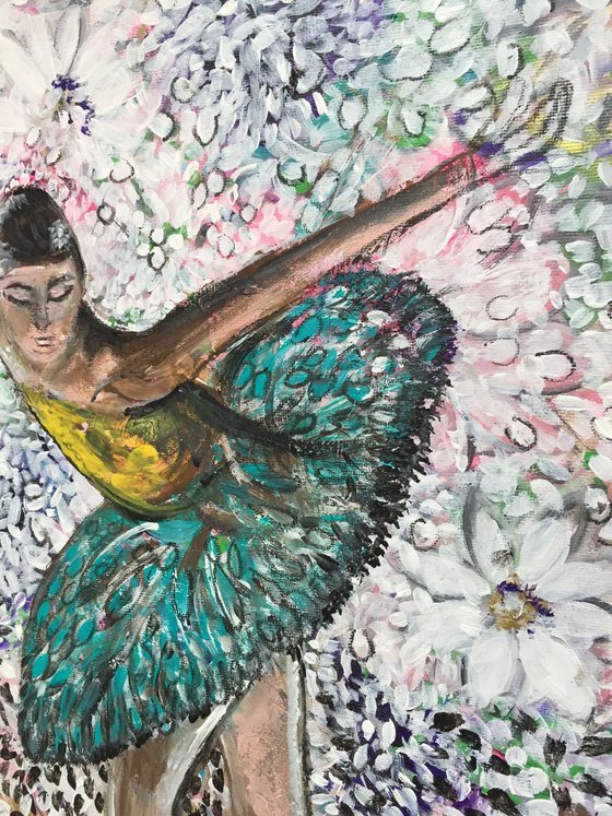 Ballet Painting on Canvas, Ballerina Paintings, Ballet Art, Artfinder Gift Ideas, Home Decor, Living Room Decor, Large Paintings on Canvas, Ready to Hang, Original Artwork, For Sale