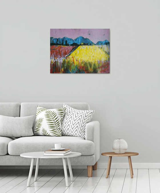 Rapeseed fields Landscape artwork