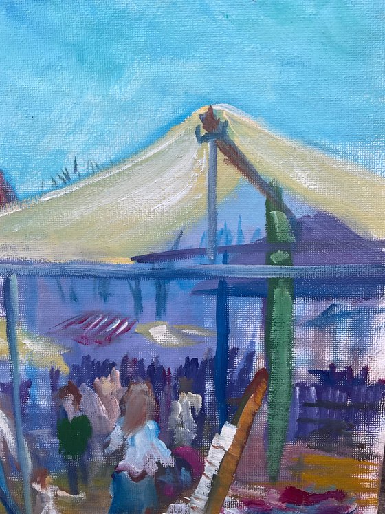 The street market. Pleinair