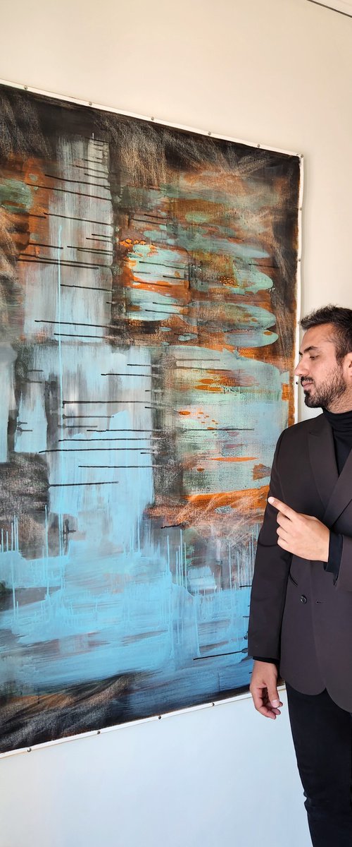 SHADOW - Contemporary Abstract Painting by Orvvet