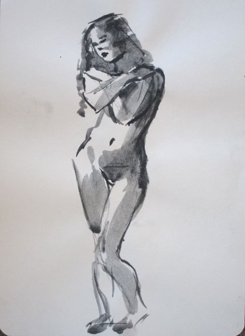 Standing Female Nude by Ara Shahkhatuni