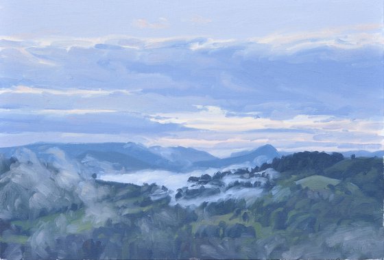 June 22, Morning Mists over the Mountains