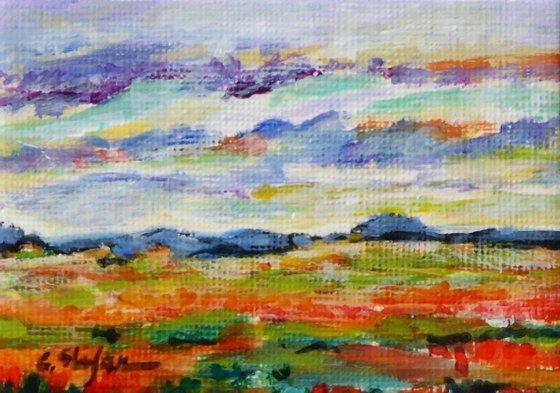 Summer Landscape (ACEO with Mat)