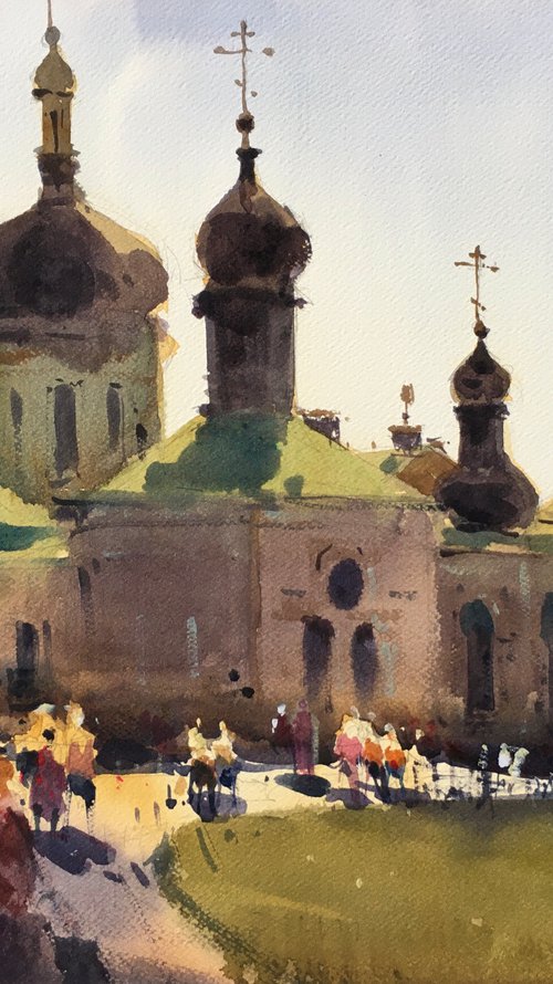 Towards the Church.  Ioninsky Monastery in Kiev by Andrii Kovalyk