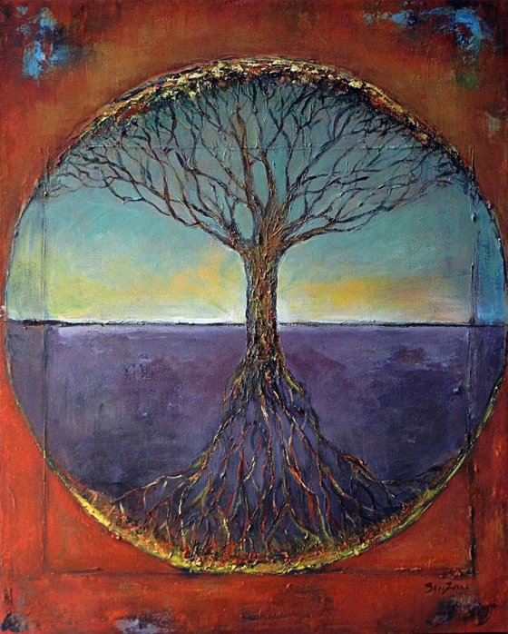 Vitruvian Tree of Life - 30x24
