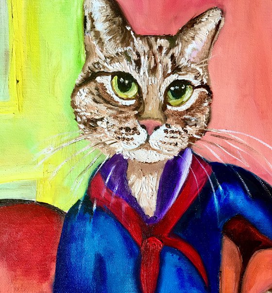 Modigliani Cat,  inspired by his painting for cat lovers.