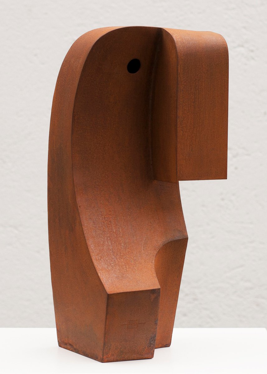 Organic Abstract Sculpture By Roberto Canduela Luengo, 7 X 17", Oteiza