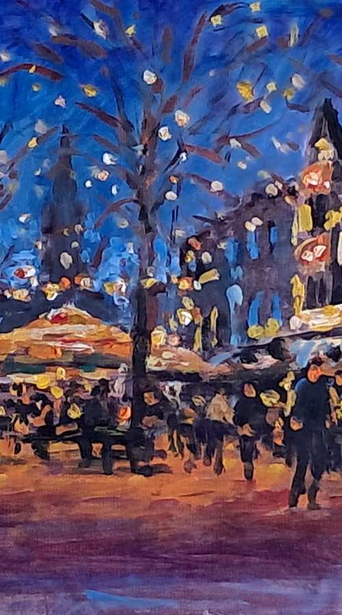 Bars in twilight by Dimitris Voyiazoglou