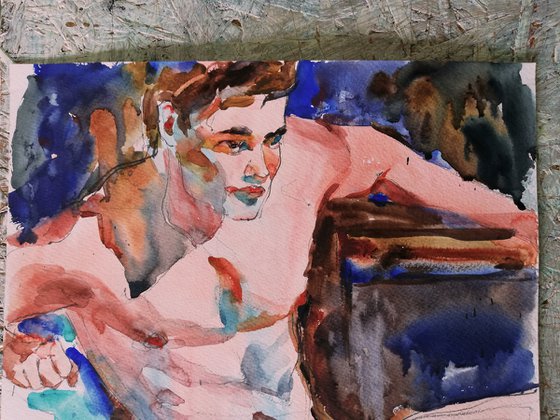 Male Nude with Hat