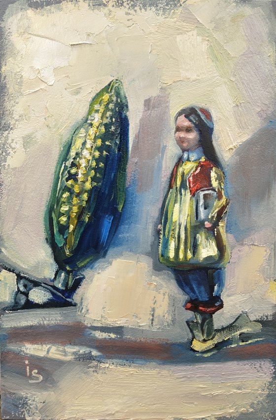 Uzbek Girl and The Ear of corn